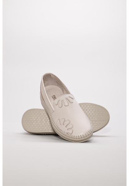 Ayakkabıhane Hakiki Deri Bej Kadın Casual Ayakkabı AH07164ZA2638