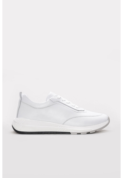 Ayakkabıhane Hakiki Deri Beyaz Kadın Casual Ayakkabı AH07169ZA003