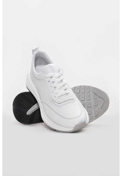 Ayakkabıhane Hakiki Deri Beyaz Kadın Casual Ayakkabı AH07169ZA003