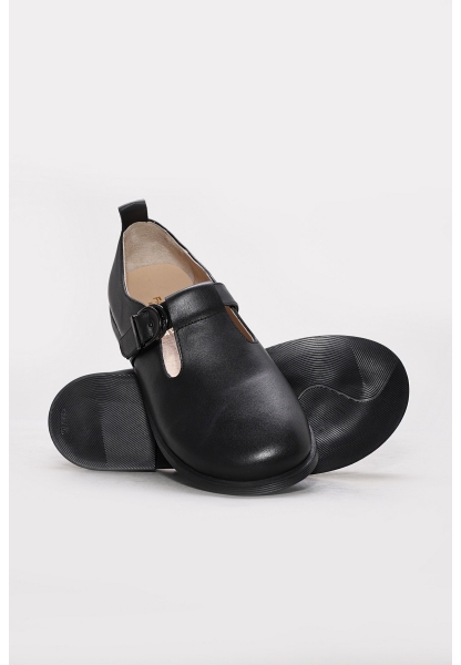 Ayakkabıhane İçi Dışı Hakiki Deri Siyah Kadın Casual Günlük Ayakkabı AH08210261185