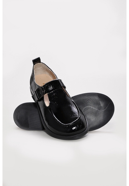 Ayakkabıhane İçi Dışı Hakiki Rugan Deri Siyah Kadın Casual Günlük Ayakkabı AH08210261184