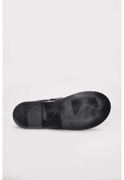 Ayakkabıhane İçi Dışı Hakiki Rugan Deri Siyah Kadın Casual Günlük Ayakkabı AH08210261184