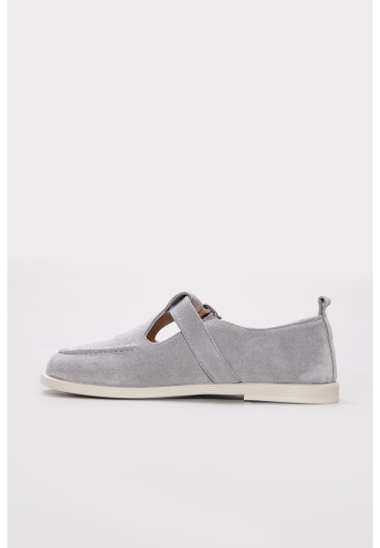 Ayakkabıhane İçi Dışı Hakiki Süet Deri Gri Kadın Casual Günlük Ayakkabı AH08210261184