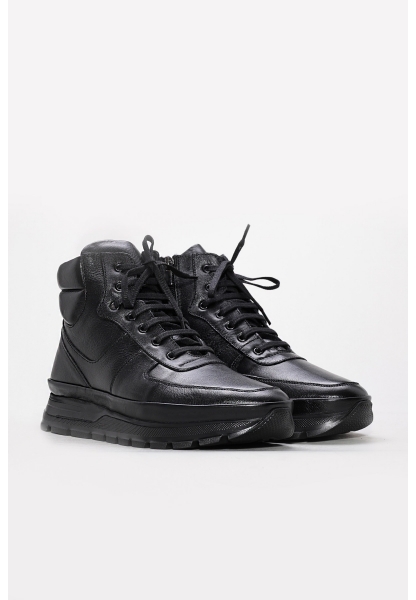 Ayakkabıhane İçi Kürklü Dışı Hakiki Deri Siyah EVA Erkek Bot AH08214111313357