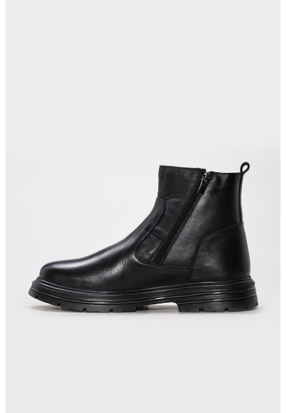 Ayakkabıhane Hakiki Deri Siyah Erkek Klasik Bot AH07214KMA255