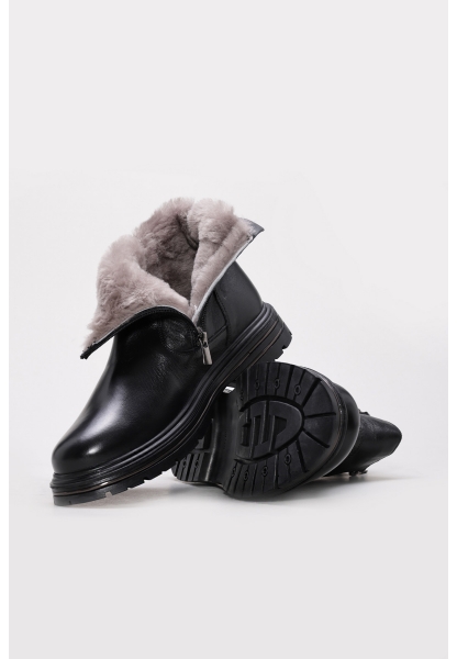 Ayakkabıhane Hakiki Deri Siyah Erkek Klasik Bot AH07214KMA255