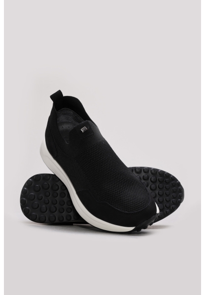  Ayakkabıhane İçi Dışı Hakiki Deri Siyah Erkek Spor Sneaker Ayakkabı AH0821413124386