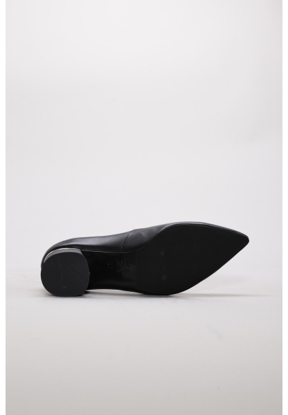 Ayakkabıhane Hakiki Deri Siyah Kadın Kısa Topuklu Ayakkabı AH07215ZA2764