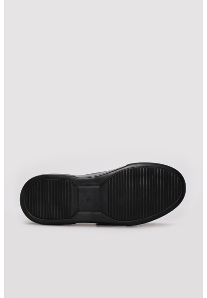  Ayakkabıhane İçi Dışı Hakiki Deri Siyah Erkek Spor Sneaker Ayakkabı AH08216131993