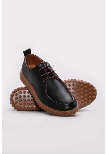 Ayakkabıhane Hakiki Deri Siyah Kadın Casual Ayakkabı AH07240ZA2112