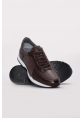 Ayakkabıhane İçi Dışı Hakiki Deri Kahve Erkek Spor Sneaker Ayakkabı AH0824113111096