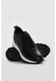 Ayakkabıhane İçi Dışı Hakiki Deri Siyah Erkek Spor Sneaker Ayakkabı AH0824513124246