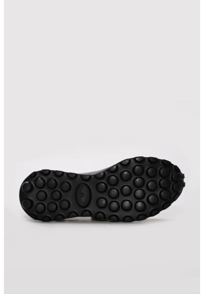 Ayakkabıhane İçi Dışı Hakiki Deri Siyah Erkek Spor Sneaker Ayakkabı AH0824513124246