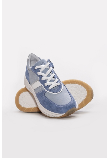 Ayakkabıhane İçi Dışı Hakiki Deri Mavi Unisex Çocuk Spor Sneaker Ayakkabı AH08248241110