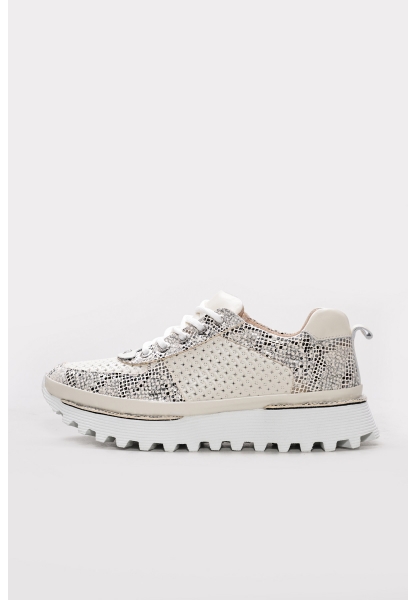 Ayakkabıhane Kaliteli Hakiki Deri Krem Kadın Spor Sneaker Ayakkabı AH08254261765