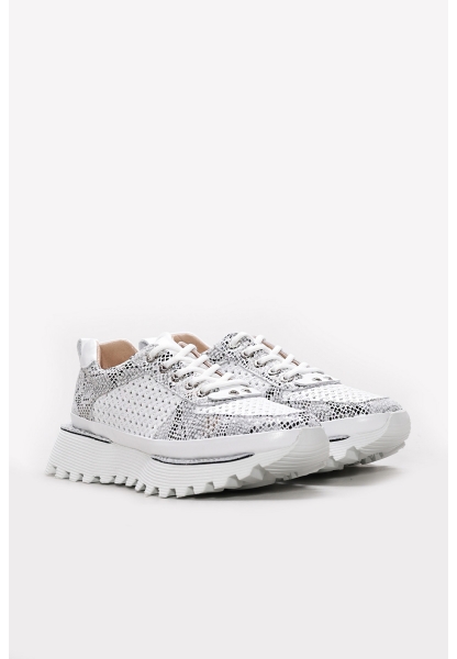 Ayakkabıhane Kaliteli Hakiki Deri Gri  Kadın Spor Sneaker Ayakkabı AH08254261765