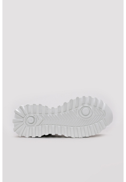  Ayakkabıhane İçi Dışı Hakiki Deri Bej Gümüş Kadın Spor Sneaker Ayakkabı AH08254261980