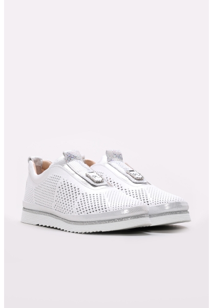 Ayakkabıhane Kaliteli Hakiki Deri Beyaz Kadın Casual Ayakkabı AH08254261756