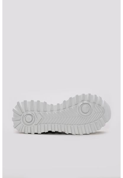 Ayakkabıhane İçi Dışı Hakiki Deri Bej Gümüs Tarz Kadın Spor Sneaker Ayakkabı AH08254261957