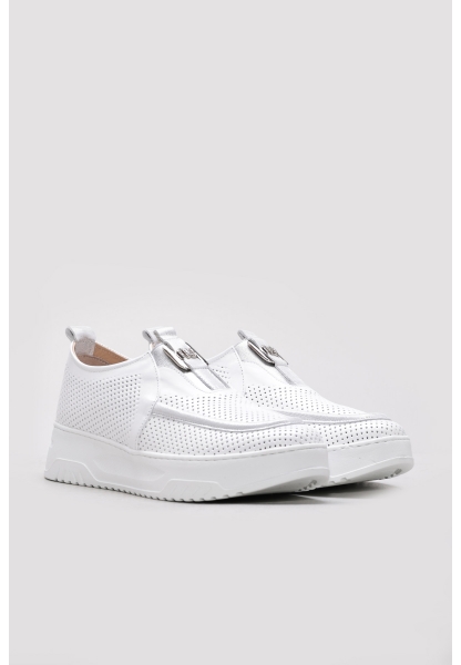 Ayakkabıhane Kaliteli Hakiki Deri Beyaz Gümüş EVA Kadın Casual Ayakkabı AH08256261880