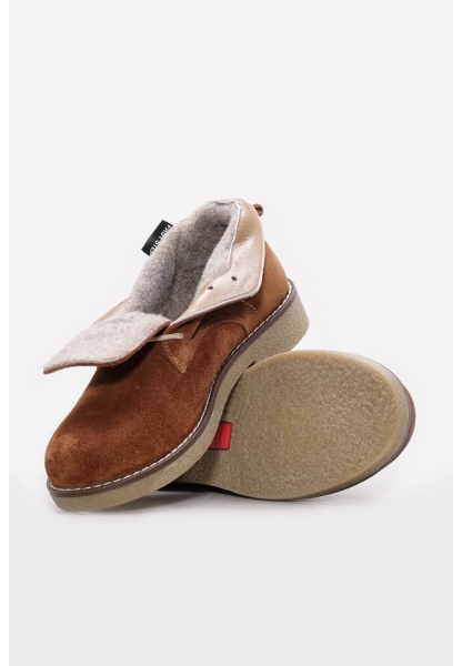 Ayakkabıhane Kaliteli Hakiki Süet Deri Taba Kadın Klasik Bot AH08257192612129