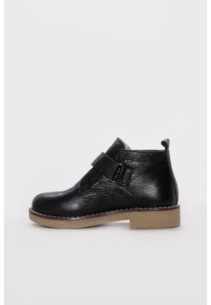 Ayakkabıhane Hakiki Deri Siyah Floter Unisex Çocuk Klasik Bot AH07257SFA2023