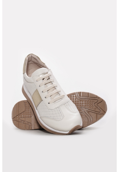Ayakkabıhane Hakiki Deri Krem Kadın Casual Ayakkabı AH07257ZA111ZM