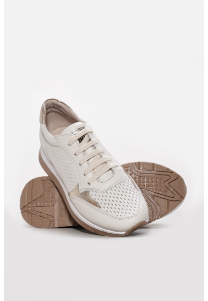 Ayakkabıhane Hakiki Deri Krem Kadın Casual Ayakkabı AH07257ZA110ZM