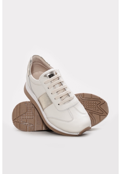 Ayakkabıhane Hakiki Deri Krem Kadın Casual Ayakkabı AH07257ZA111