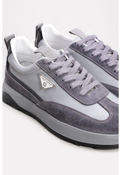 Ayakkabıhane İçi Dışı Hakiki Süet Deri Gri Erkek Spor Sneaker Ayakkabı AH082591311526