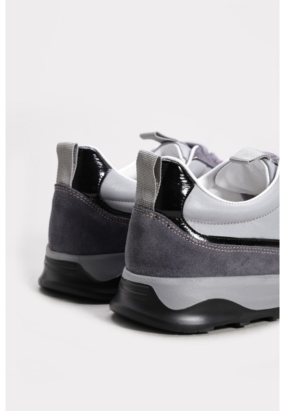 Ayakkabıhane İçi Dışı Hakiki Süet Deri Gri Erkek Spor Sneaker Ayakkabı AH082591311526