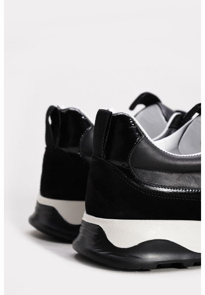 Ayakkabıhane İçi Dışı Hakiki Süet Deri Siyah Erkek Spor Sneaker Ayakkabı AH082591311526