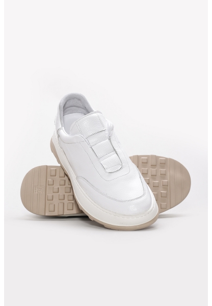 Ayakkabıhane Hakiki Deri Beyaz Floter Erkek Casual Ayakkabı AH07259MA1420