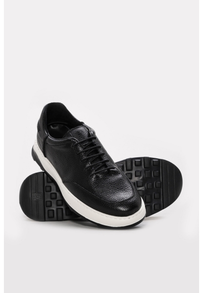 Ayakkabıhane İçi Dışı Hakiki Floter Deri Siyah Erkek Casual Ayakkabı AH082591311524