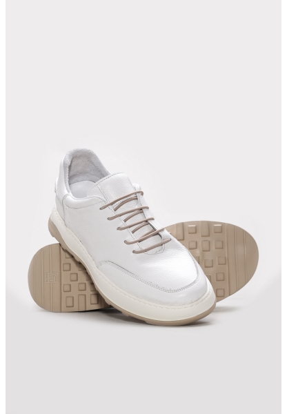 Ayakkabıhane İçi Dışı Hakiki Floter Deri Beyaz Erkek Casual Ayakkabı AH082591311524