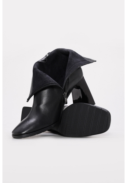 Ayakkabıhane Hakiki Deri Siyah Kadın Klasik Bot AH07264SZA682