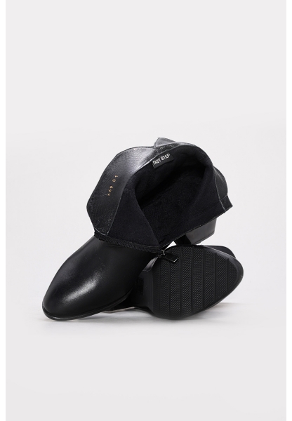 Ayakkabıhane Kaliteli Hakiki Deri Siyah Şık Kadın Topuklu Bot AH0826419261774