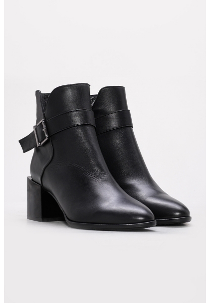 Ayakkabıhane Kaliteli Hakiki Deri Siyah Şık Kadın Topuklu Bot AH0826419261774