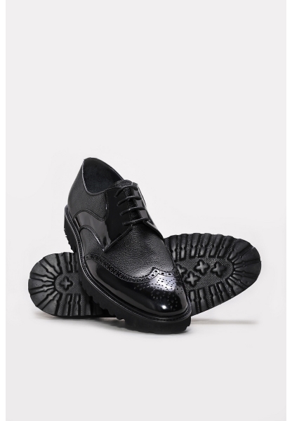 Ayakkabıhane İçi Dışı Hakiki Deri Siyah EVA Erkek Oxford Ayakkabı AH082651310243