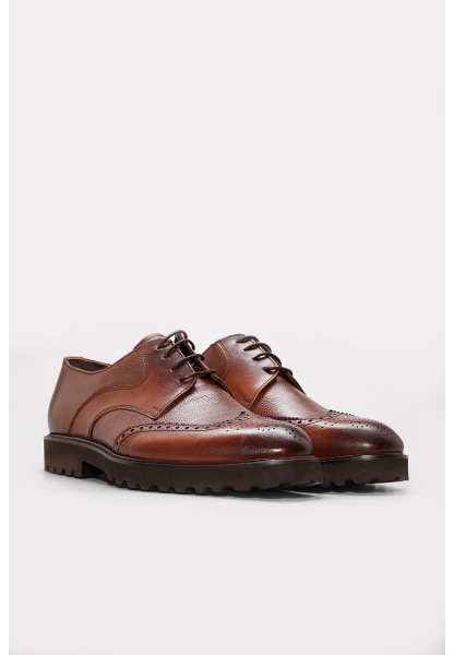 Ayakkabıhane İçi Dışı Hakiki Deri Taba EVA Erkek Oxford Ayakkabı AH082651310243