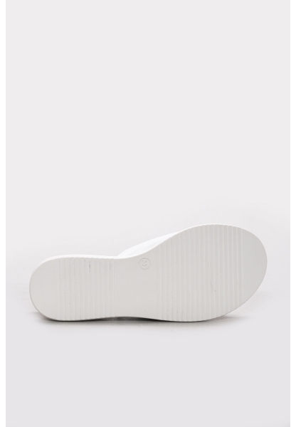 Ayakkabıhane Hakiki Deri Beyaz Kadın Dolgu Topuk Terlik 275ZA2026 AH07275ZA2026-15