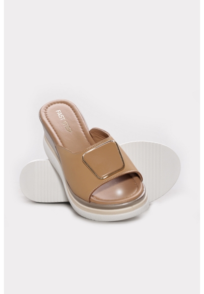 Ayakkabıhane Hakiki Deri Nohut Kadın Dolgu Topuk Terlik 275ZA2026 AH07275ZA2026-15