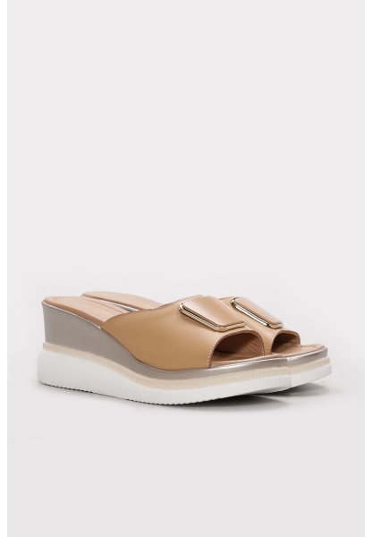 Ayakkabıhane Hakiki Deri Nohut Kadın Dolgu Topuk Terlik 275ZA2026 AH07275ZA2026-15