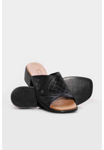 Ayakkabıhane Hakiki Deri Siyah Kadın Klasik Terlik AH07283ZA865