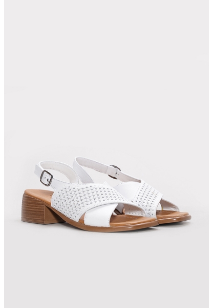 Ayakkabıhane Hakiki Deri Beyaz Kadın Klasik Terlik AH07283ZA894