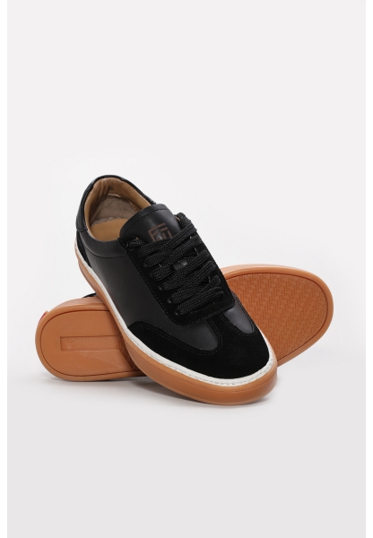 Ayakkabıhane Hakiki Deri Siyah Süet Erkek Klasik Sandalet AH07299GA114