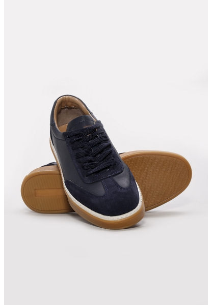 Ayakkabıhane Hakiki Deri Lacivert Erkek Klasik Sandalet AH07299MA114