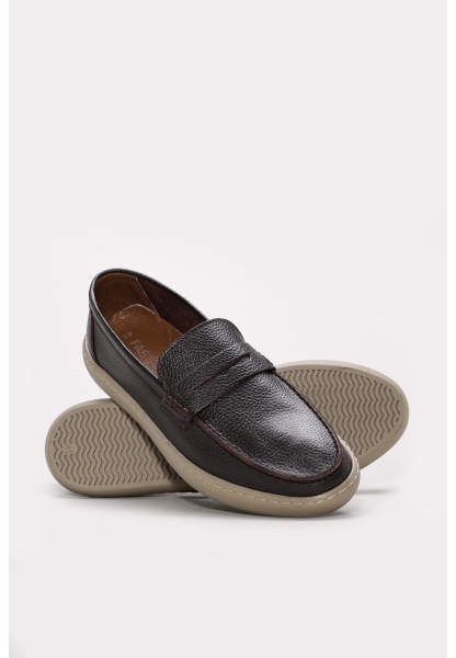 Ayakkabıhane Hakiki Deri Kahve Floter Erkek Spor Ayakkabı AH07301MAC2027