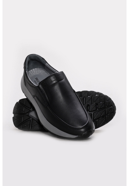 Ayakkabıhane Hakiki Deri Siyah Erkek Spor Ayakkabı AH07302MA530