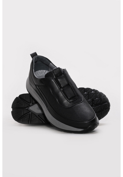 Ayakkabıhane İçi Dışı Hakiki Deri Siyah Erkek Spor Sneaker Ayakkabı AH08302131610